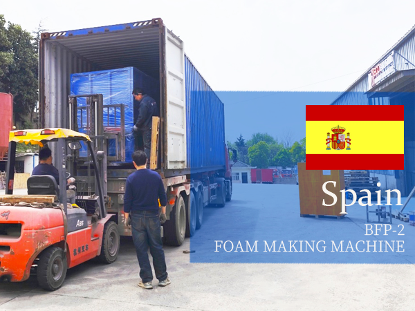 Live Shipment Demonstration of Semi-Automatic Foaming Machine to Spain - BCD BEDDING MACHINERY